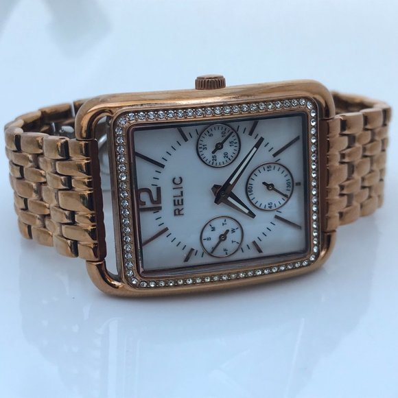 Relic Brand Women Watch Gold Tone Multi Function A - Picture 3 of 10